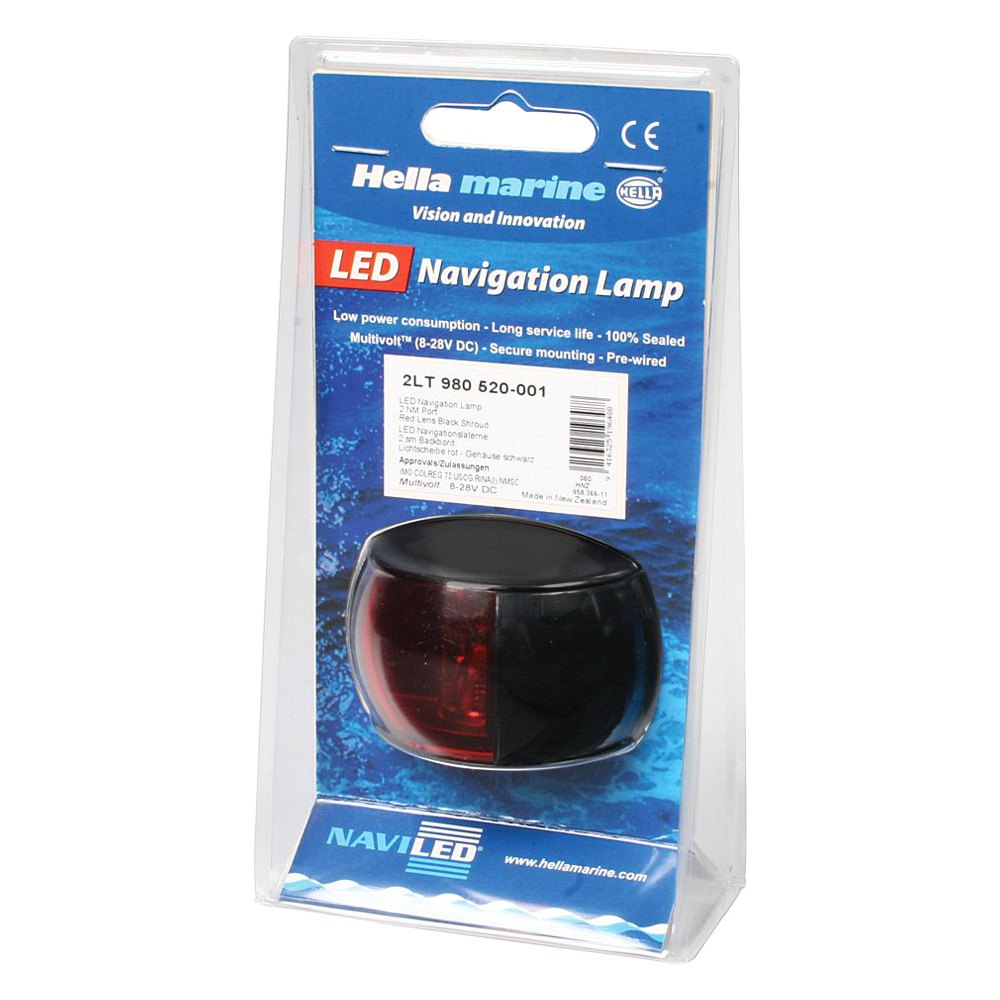 Hella Marine NaviLED Compact Port Navigation Light, 2NM, 9-32V DC, IP67