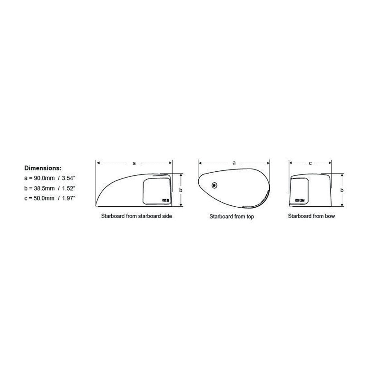 Hella Marine NaviLED Compact Deckmount Port & Starboard Navigation Light Pair, 2NM, 12/24V, IP67