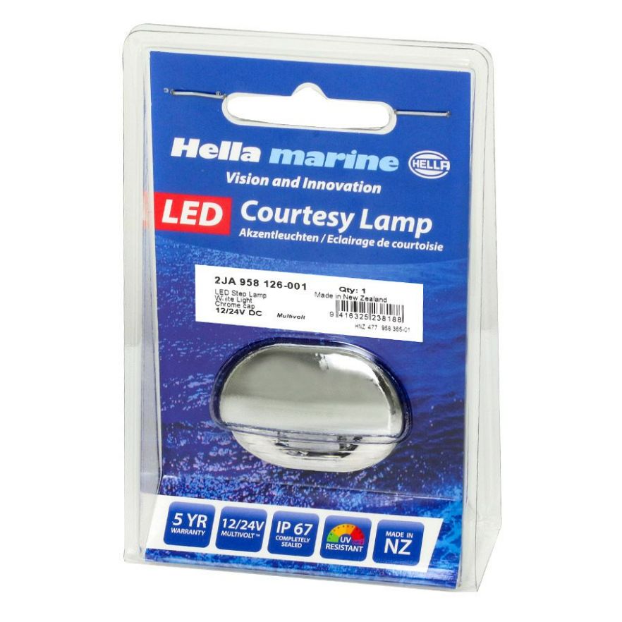 Hella Marine 8560 Easy Fit LED Step Lamp, 12/24V, IP67, 0.5W