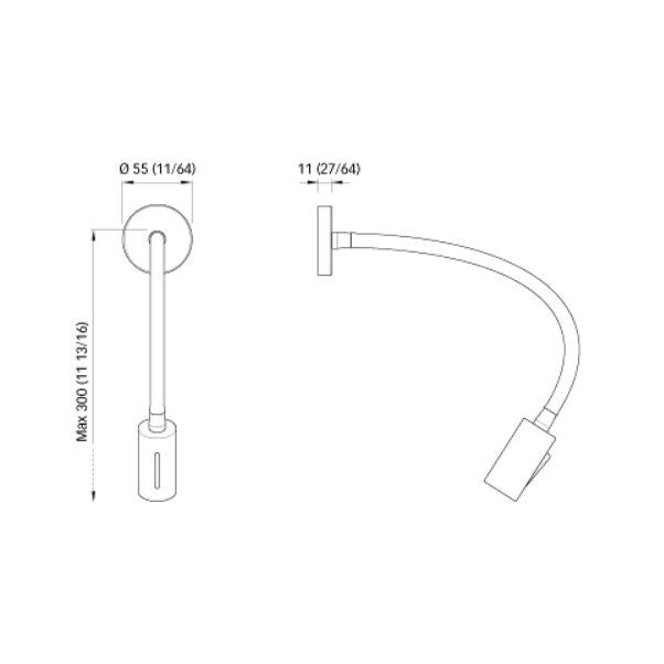 Quick Marine - Audrey Wall LED Reading Light (Warm White, 10/30V, Chromed) (FASP2282TJCJA00)