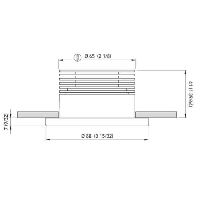 Quick Marine - Chiara DL85 LED Downlight (Warm White/Red, 10/30V, 6W, Stainless Steel) (FASP2872X16CE00)