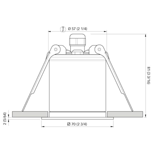 Quick Marine - Palladio Q70 LED Downlight (Daylight, 7W, 10/30V, Stainless Steel 55B) (FASP5561X21BA00)
