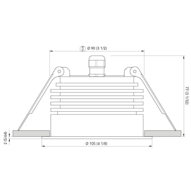 Quick Marine - Palladio R105 LED Downlight (Warm White, 13W, 10/30V, Stainless Steel 55B) (FASP5511X22BA00)