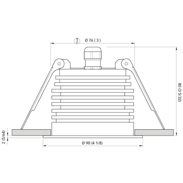 Quick Marine - Palladio R90 LED Downlight (Warm White, 10W, 10/30V, Stainless Steel 55B) (FASP5071X22BA00)
