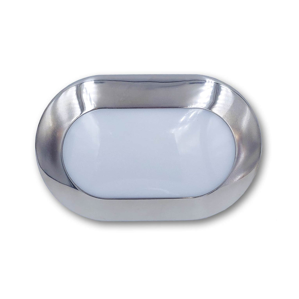 Mega LED - Lesvos LED Courtesy Light - For G4 LED Bulb, Mirror Polished Stainless Steel Bezel, PC Lens