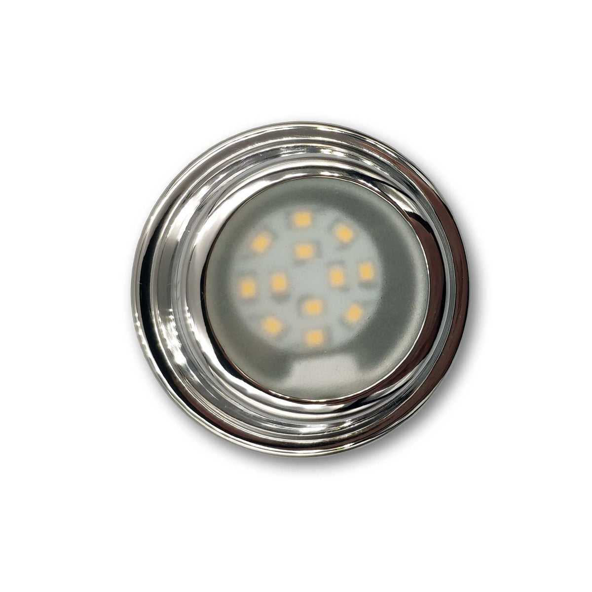 Mega LED - LED Downlight - 2W, G4 LED Bulb, 200 Lm, 3000K, Stainless Steel Bezel, Aluminum Base, 12-24V DC (PATMOS-WW)