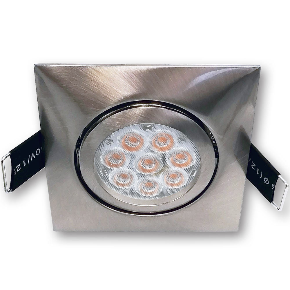 Mega LED - Skyros Square Downlight Fixture - Aluminum Alloy, For MR16 or GU10 Bulbs (SKYROS-SQ-X)