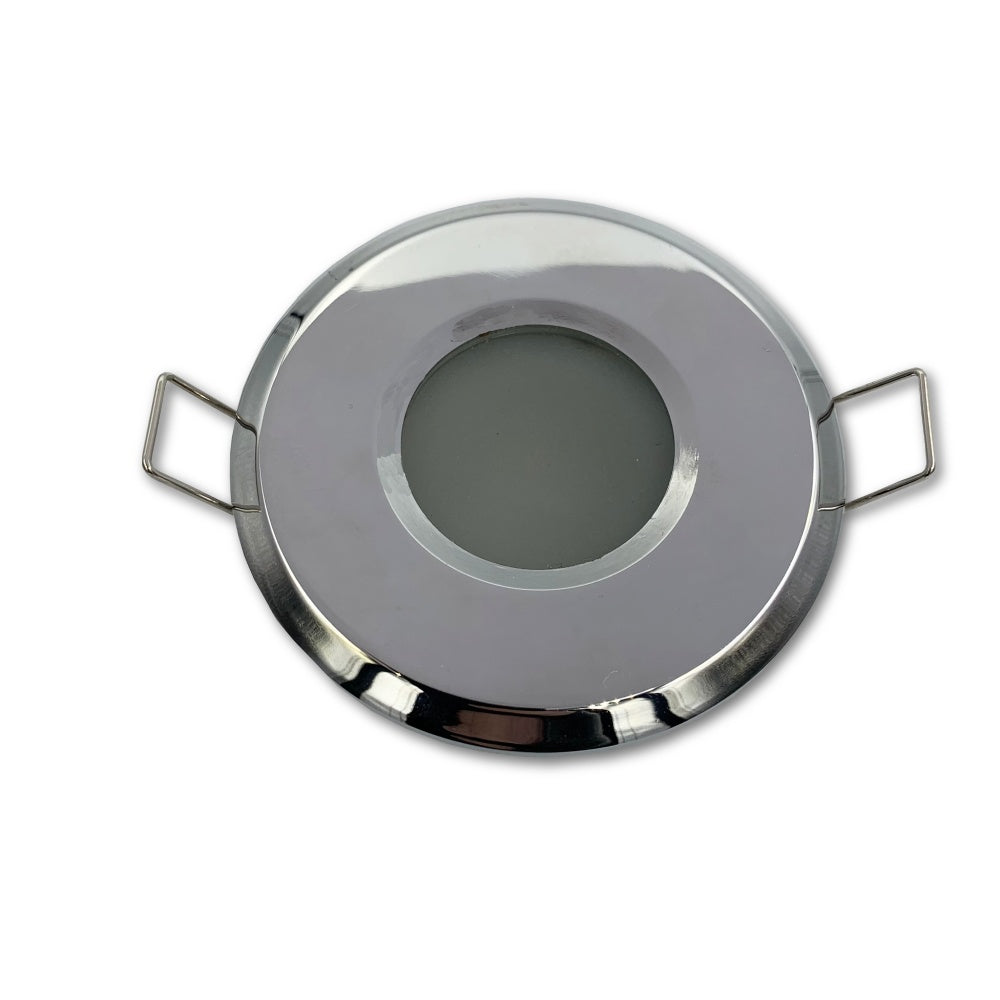 Mega LED - Sifnos-P LED Downlight - Aluminum Alloy, Frosted Glass, For MR16 or GU10 Bulbs, Polished Chrome Finish (SIFNOS-P)