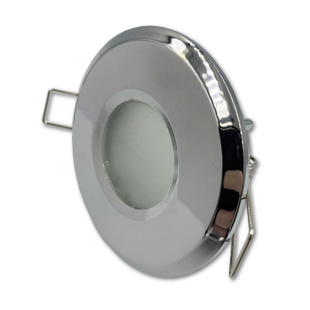 Mega LED - Sifnos-P LED Downlight - Aluminum Alloy, Frosted Glass, For MR16 or GU10 Bulbs, Polished Chrome Finish (SIFNOS-P)