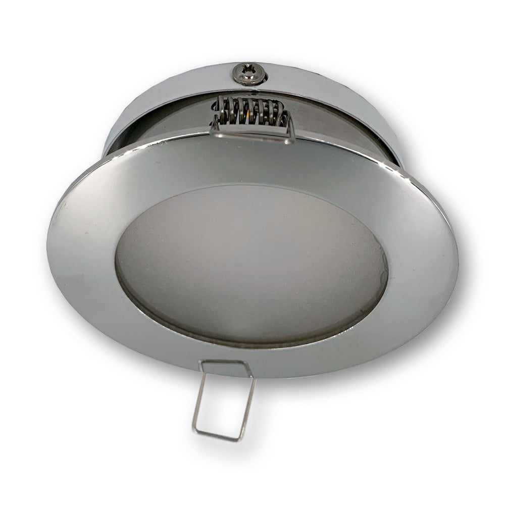 Mega LED - Kasos G4 Bulb Downlight - Stainless Steel 316 Bezel, Frosted Glass, Polished Inox Finish (KASOS)
