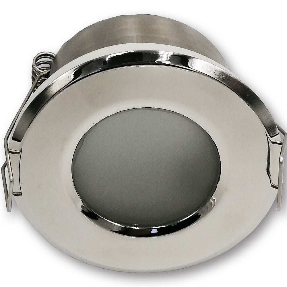 Mega LED - Downlight Fixture - Stainless Steel 316, Frosted Glass, For MR16 or GU10 Bulbs, Inox Finish (SIFNOS-X)