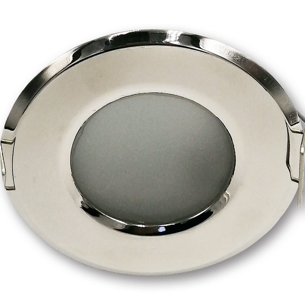 Mega LED - Downlight Fixture - Stainless Steel 316, Frosted Glass, For MR16 or GU10 Bulbs, Inox Finish (SIFNOS-X)