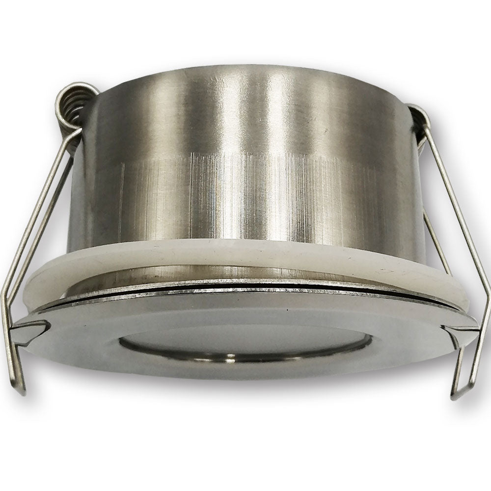 Mega LED - Downlight Fixture - Stainless Steel 316, Frosted Glass, For MR16 or GU10 Bulbs, Inox Finish (SIFNOS-X)