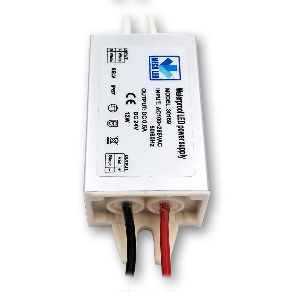 Mega LED - Driver Power Supply - 100-265V AC, 12V DC, 1A, 12W (30169-12)