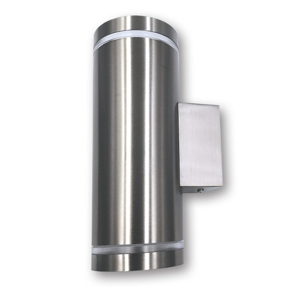 Mega LED - Amalfi Outdoor Wall Light - For 2 x MR16 or 2 x GU10 LED Bulbs, Stainless Steel Housing