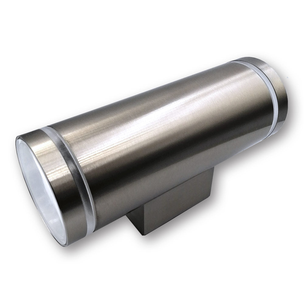 Mega LED - Amalfi Outdoor Wall Light - For 2 x MR16 or 2 x GU10 LED Bulbs, Stainless Steel Housing