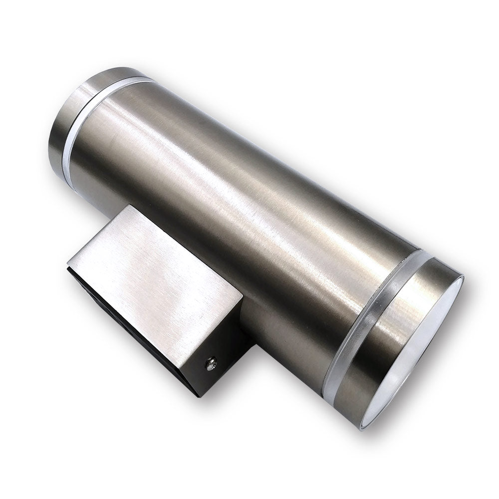 Mega LED - Amalfi Outdoor Wall Light - For 2 x MR16 or 2 x GU10 LED Bulbs, Stainless Steel Housing