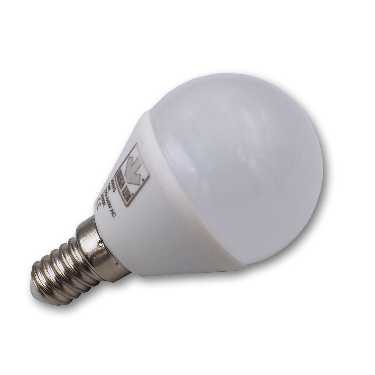 Mega LED - LED Replacement Bulb - E14 Type, 5.0 Watt, 500 Lumens, 220-240V AC, Beam Angle 200º, 3000K (30075)