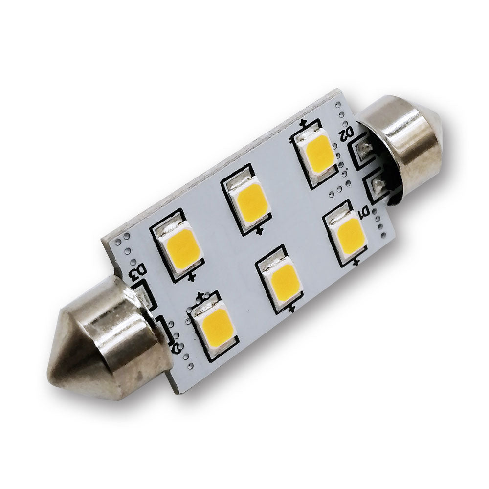 Mega LED - LED Replacement Bulb - Festoon Type, 1.5 Watt, 107 Lumens, 10-30V DC, Warm White (30023-WW)