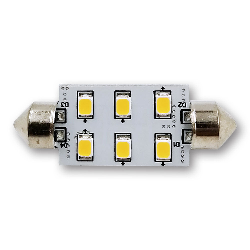 Mega LED - LED Replacement Bulb - Festoon Type, 1.5 Watt, 107 Lumens, 10-30V DC, Warm White (30023-WW)