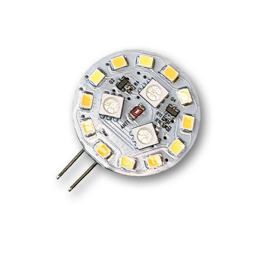 Mega LED - LED Replacement Bulb - G4 Side Pins Type, 3x1.1W, 3x110 Lumens, Warm White, RGB (34126)