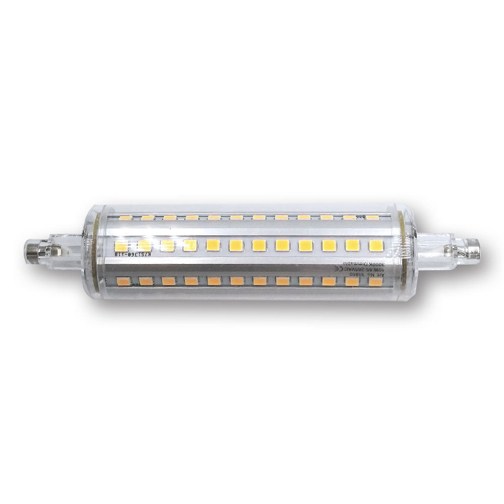 Mega LED - LED Replacement Bulb - R7S Type, 10.0 Watt, 1200 Lumens, 120V AC, Beam Angle 360°, 3000K (30860-HP-120)