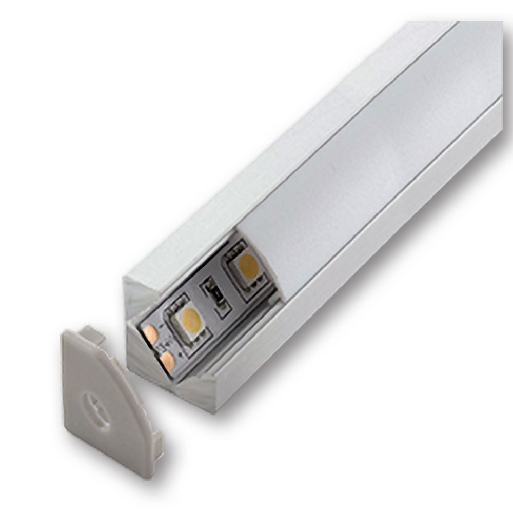 Mega LED - Angular Aluminum Profile - For Corners, Stairs, Width 18.5mm x Height 18.5mm, 2 Meter (30213)