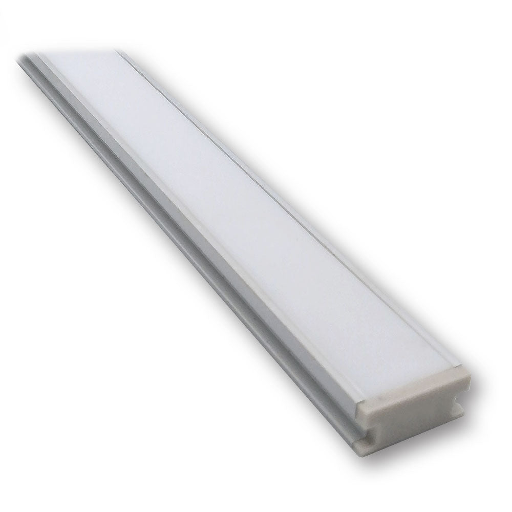 Mega LED - Recessed Aluminum Profile - Heavy Duty, Ideal For Floors/ Step Resistance, Length 2 Meter (30212HD)