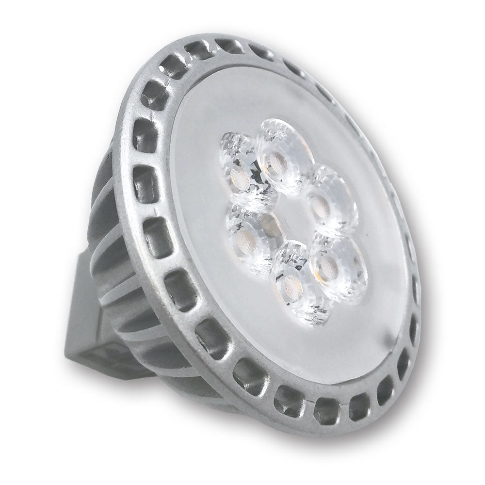Mega LED - LED Replacement Bulb - MR16 Type, 5.5 Watt, 520 Lumens, 10-30V DC, Beam Angle 30º, Daylight 4200K (30616-DC)