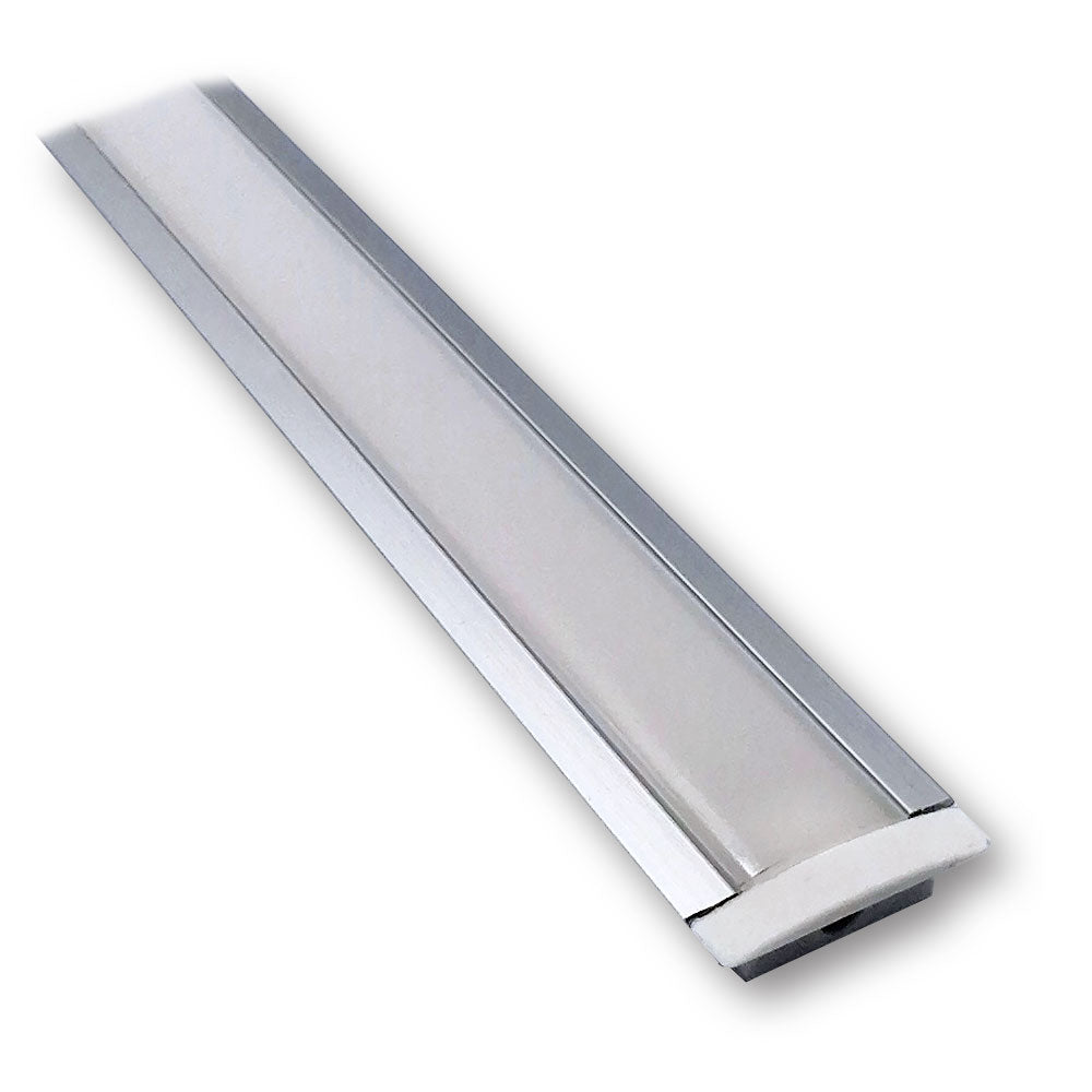 Mega LED - Slim Recessed Aluminum Profile - Standard Frosted Cover, Length 2 Meters (30210)