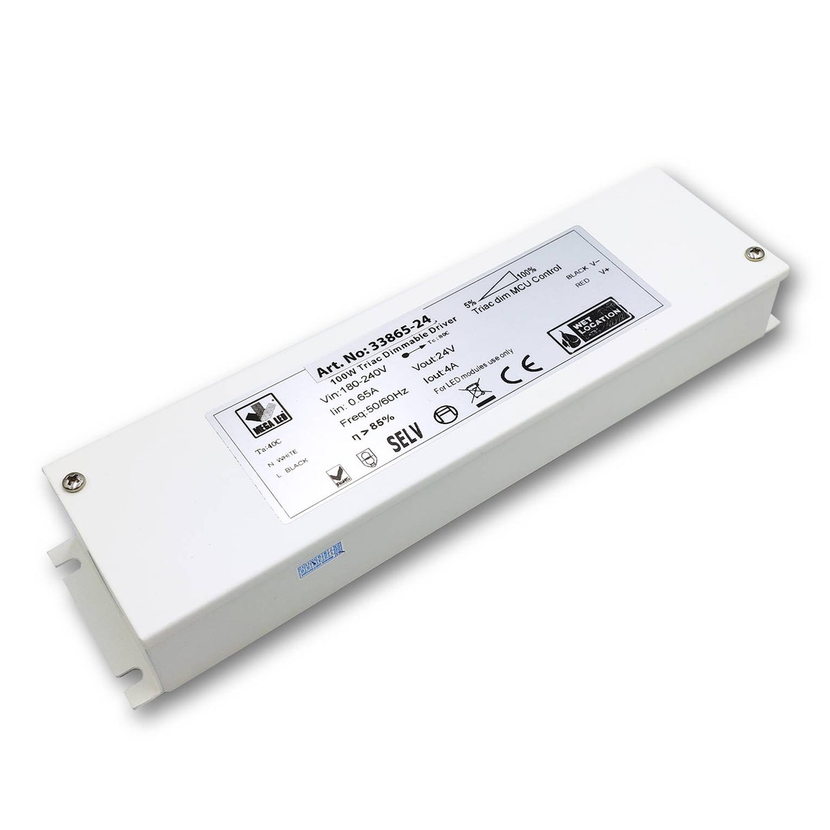 Mega LED - Special Driver - 180-240V AC, 24V DC, 4.16A/24V, 100W (33865-24)