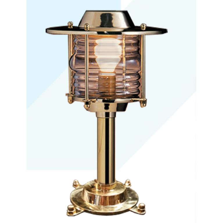 Mega LED - Docking Light - Special Design For Dock Pillar From Polished Brass, Accept E26/E27 Bulb IP43 (30108)