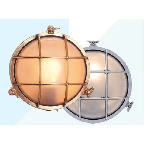 Mega LED - Docking Light - Wall or Ceiling Type, Nautical Style Light, Chromium Plated, For E14/G45 Bulbs, IP54 (30124)