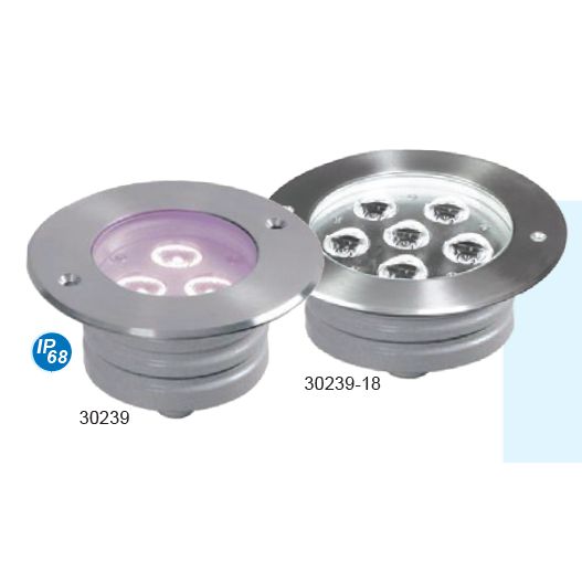 Mega LED - LED In-Ground Waterproof Light - 3x2W, Stainless Steel 316, For Pool Deck, Spa (30239)