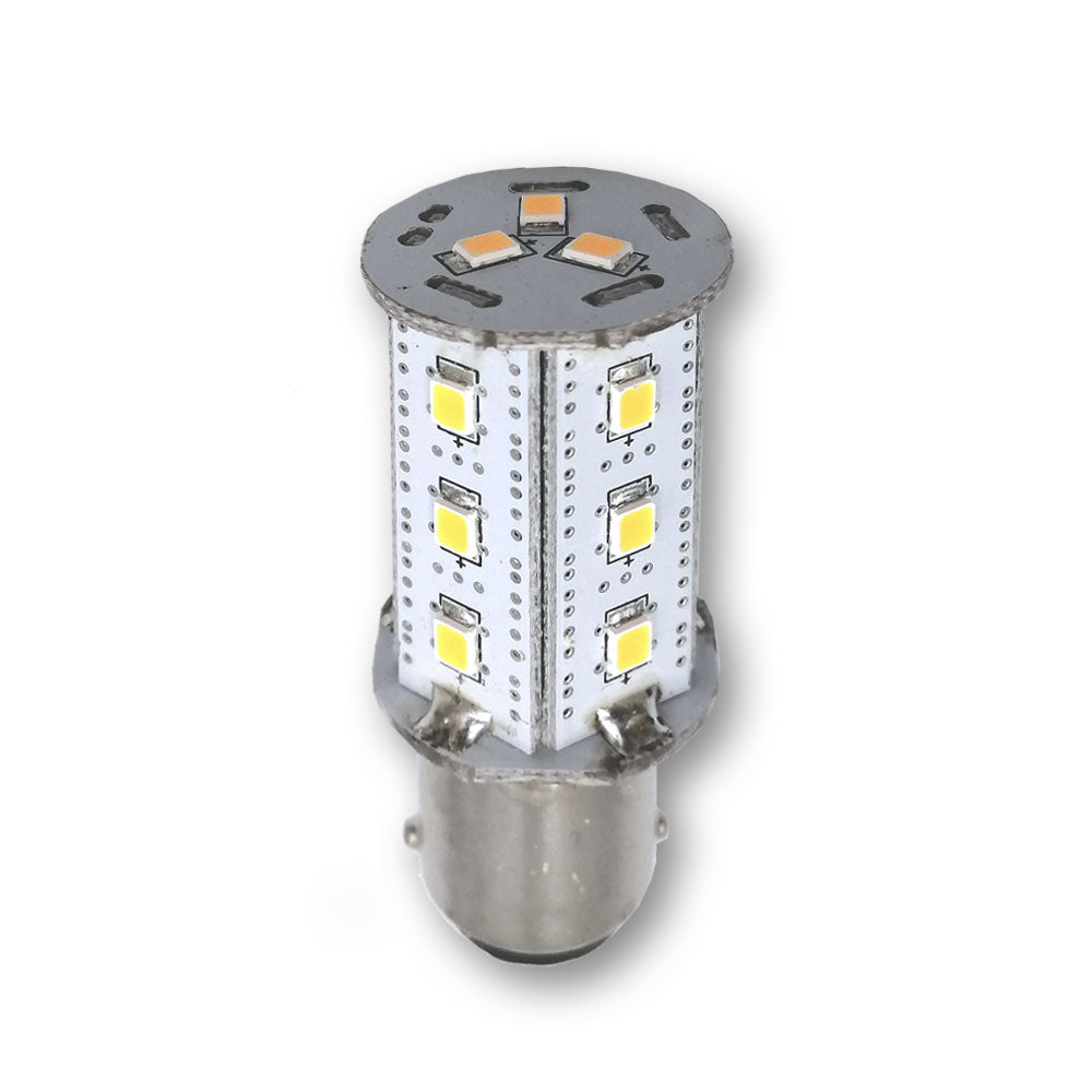 Mega LED - LED Replacement Bulb - BA15, 3.2 Watt, 266 Lumens, 10-30V DC, Blue (30027-B)