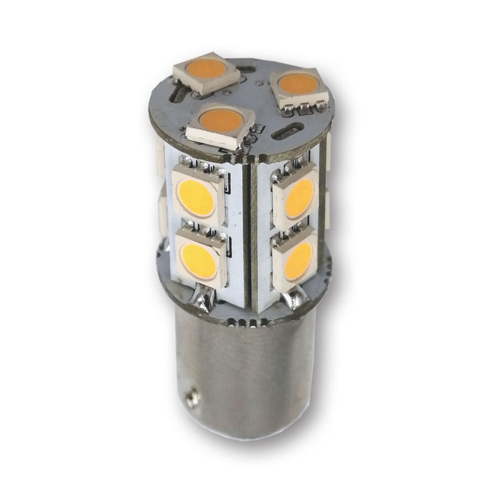 Mega LED - LED Replacement Bulb - BA15S Type, 2.5 Watt, 190 Lumens, 10-30V DC, Warm White 3000K