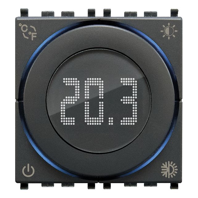 Vimar Dial Thermostat, For Eikon, Arké, Plana, 100-240V, 2 Modules