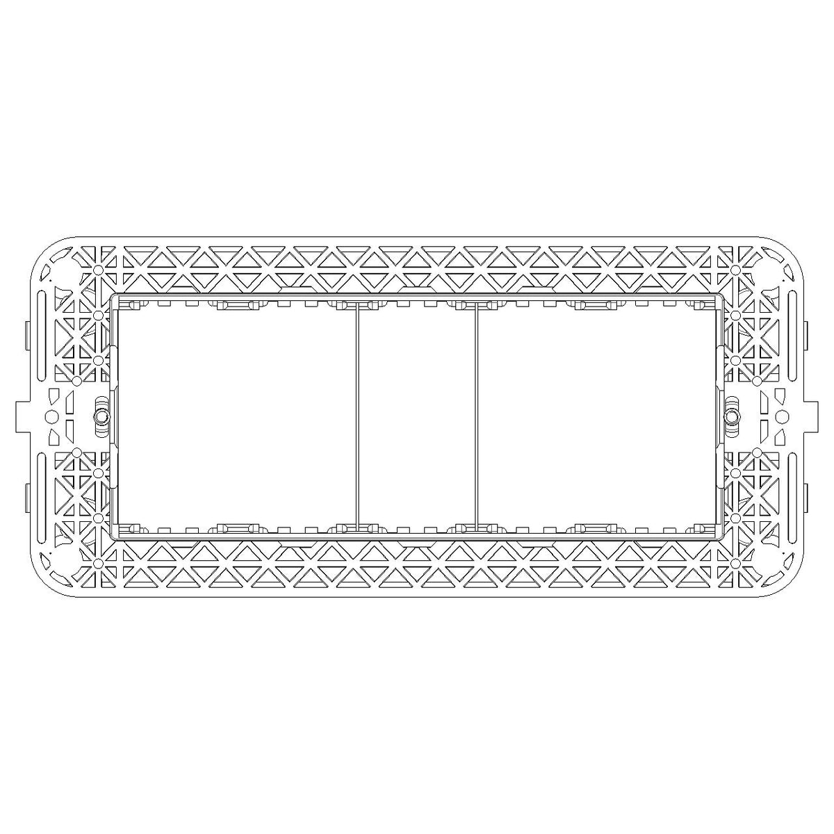 Vimar Idea 5-Module Mounting Frame, With Screws, Grey