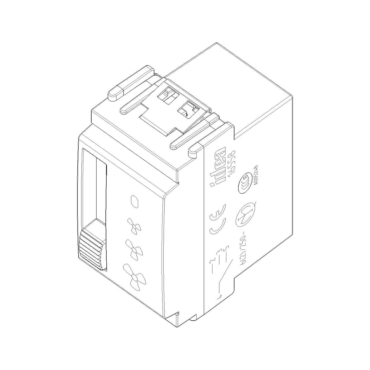 Vimar Idea Slide Switch, 1P, 6(2)A, 250V, 4 Positions, IP40