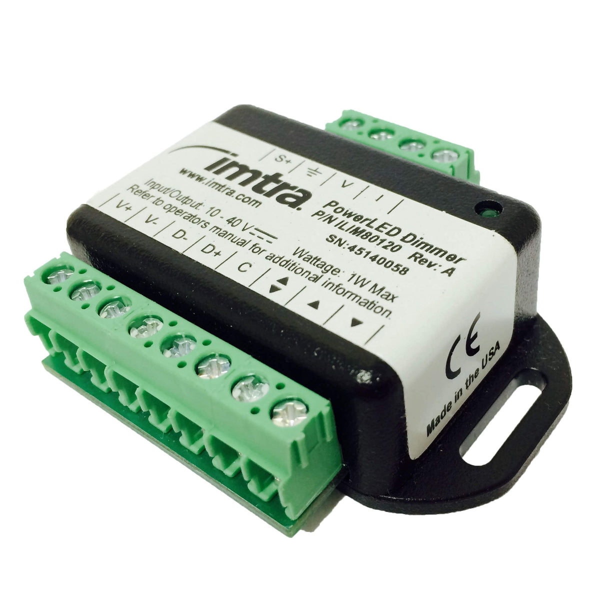 Imtra - PWM Dimmer - Universal Input, 10-40VDC, Max 30 Units, Momentary Operated, 1W, IP40