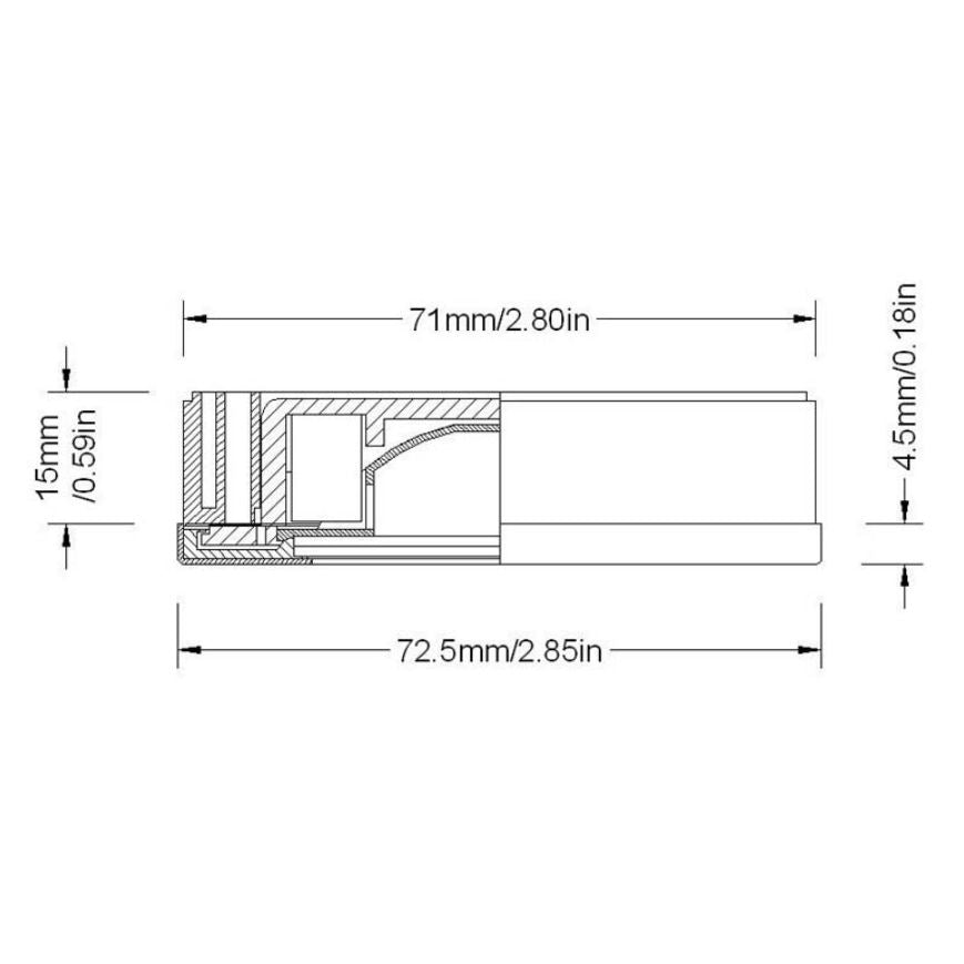 Imtra - Tide PowerLED Downlight - 10-40VDC, Polished Stainless Steel, Neutral White, 3.2W, IP40 (ILIM57201)