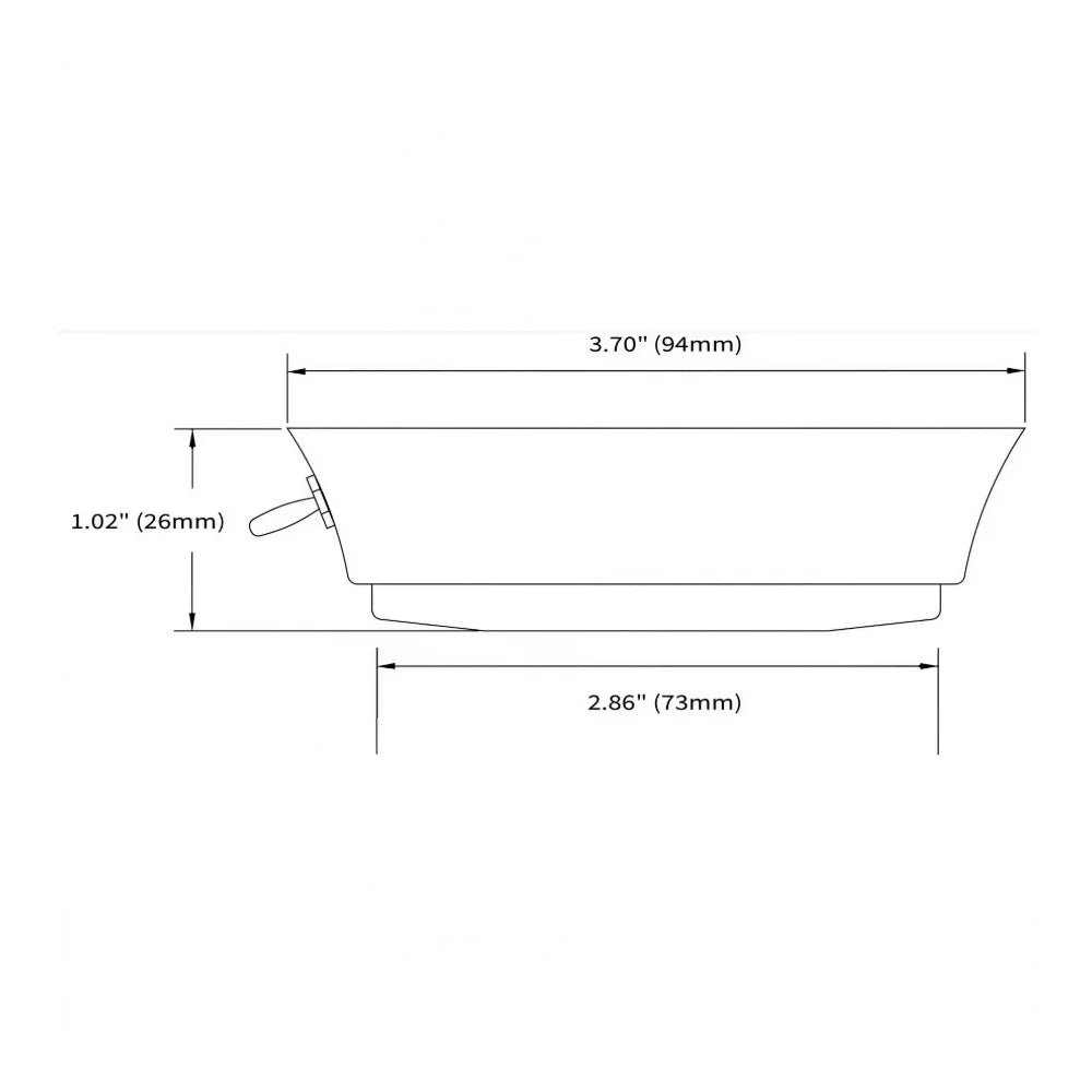 Imtra Tide PowerLED Downlight with Switch, 10-40VDC, Warm White/Red