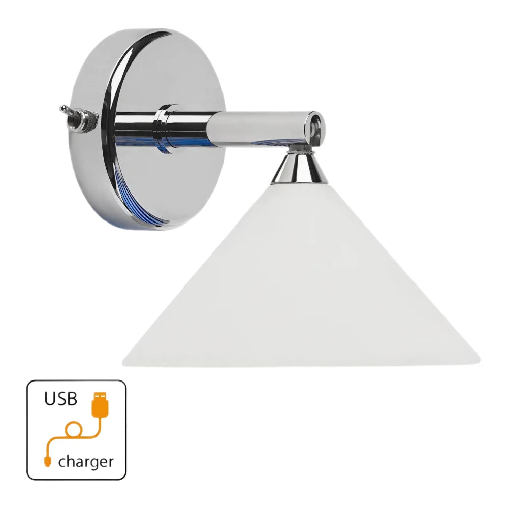 Imtra St. Maarten 2 Wall Reading Light, 12/24V, USB, G4