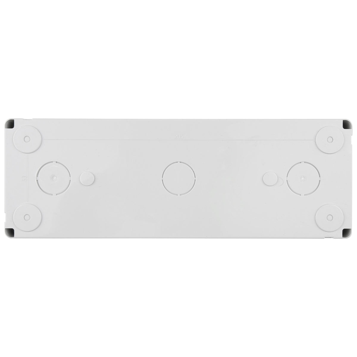 Vimar Isoset 8-Module 2x4 Surface Mount Enclosure, For Eikon and Plana Series, IP40, 23.8x8.3x5.5 cm, Plastic