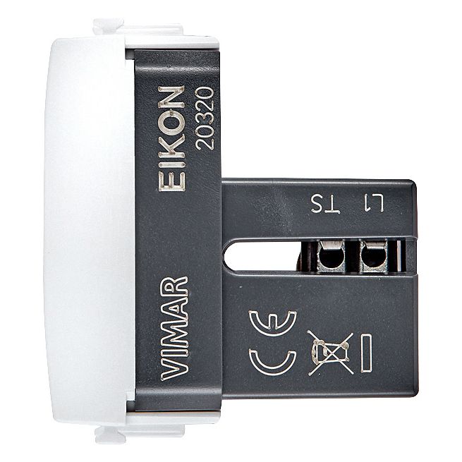 Vimar Eikon RJ11 Phone Jack 6/4, 1-Module, Screw Terminals, IP20, Flush-Mount