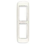 Vimar Eikon Round Cover Plate for Panel Mounting, 2-Module, Metal