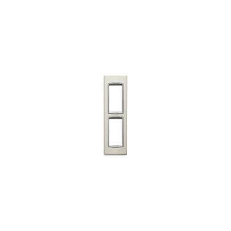 Vimar Eikon Classic Cover Plate, Panel Mount, 2-Module, Die-Cast Metal