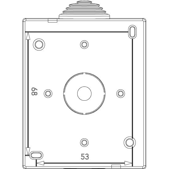 Vimar Idea IP55 2-Module Surface-Mount Enclosure, For 8000 Special Modules, RAL 7035 Grey
