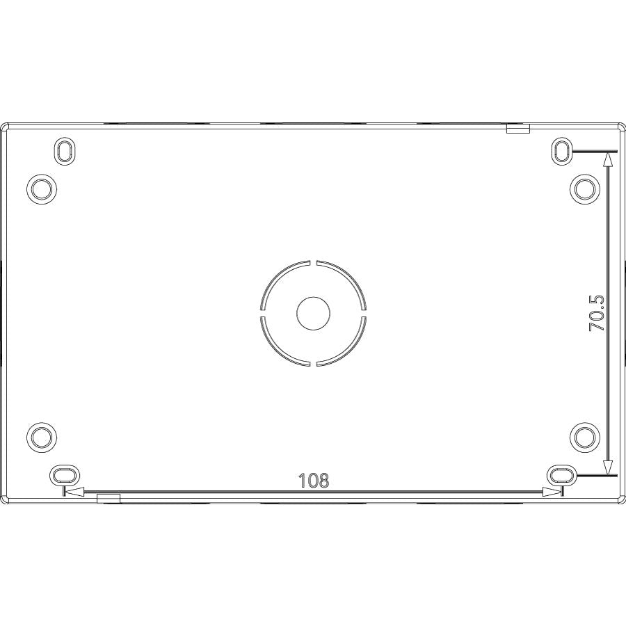 Vimar Idea/8000 Surface-Mount Enclosure, 4-Module, IP40, RAL 7035 Grey
