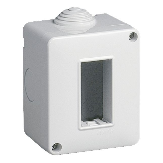 Vimar Isoset IP40 1-Module Surface Enclosure, For Eikon and Plana, Grey